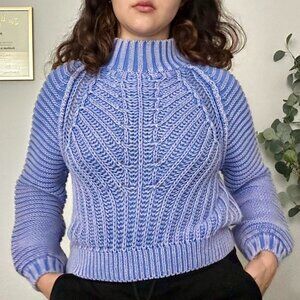 Purple knitted sweater